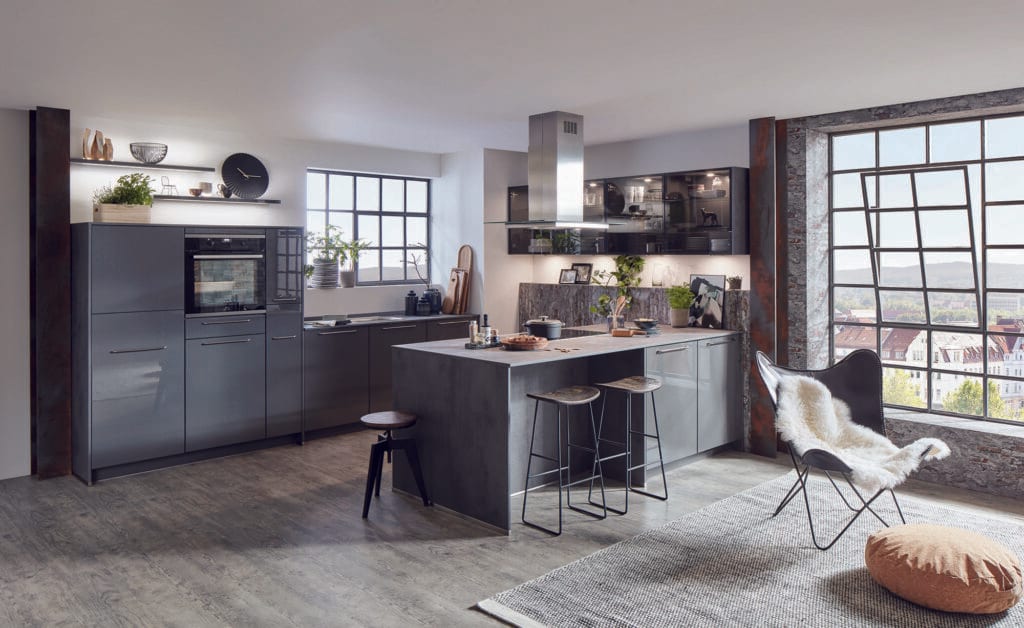 Nobilia Grey Gloss Modern U Shaped Kitchen 2021 | NG Bespoke, Cheshire