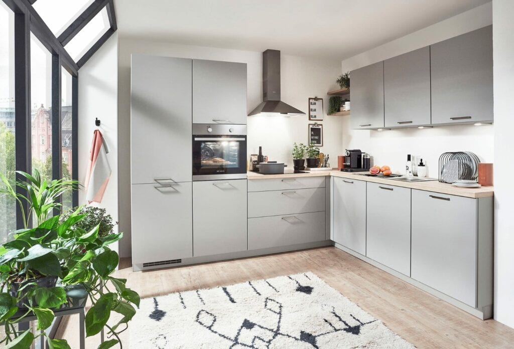 Nobilia Matt Grey L Shaped Kitchen 2021 | NG Bespoke, Cheshire