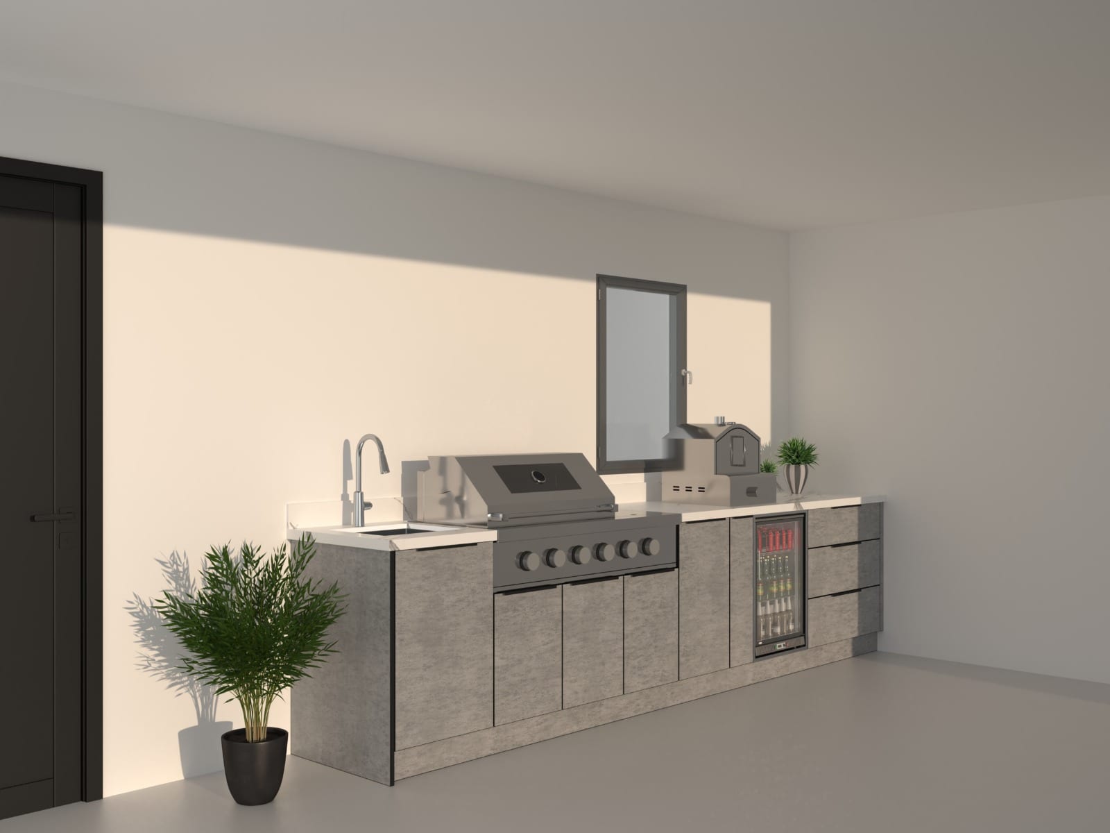 Outdoor kitchen module — design render 1