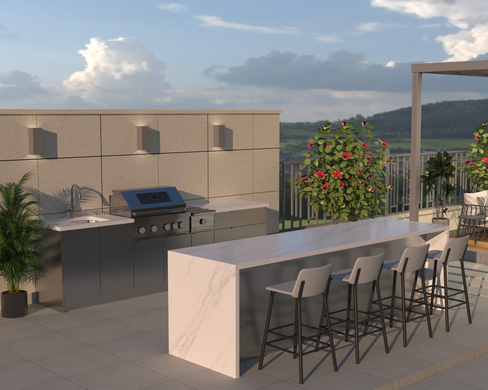Outdoor kitchen module — design render 4