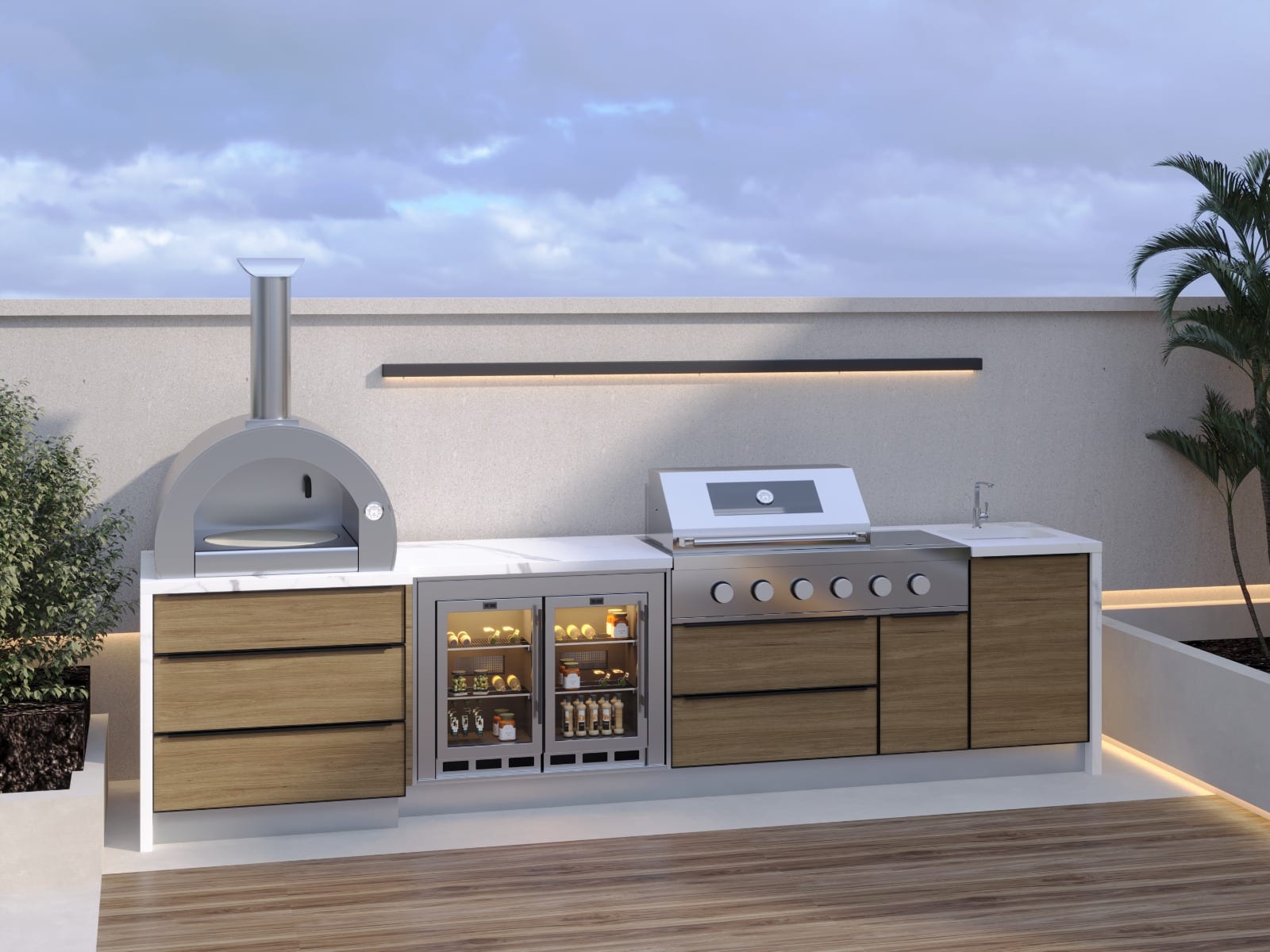Outdoor kitchen module — design render 5