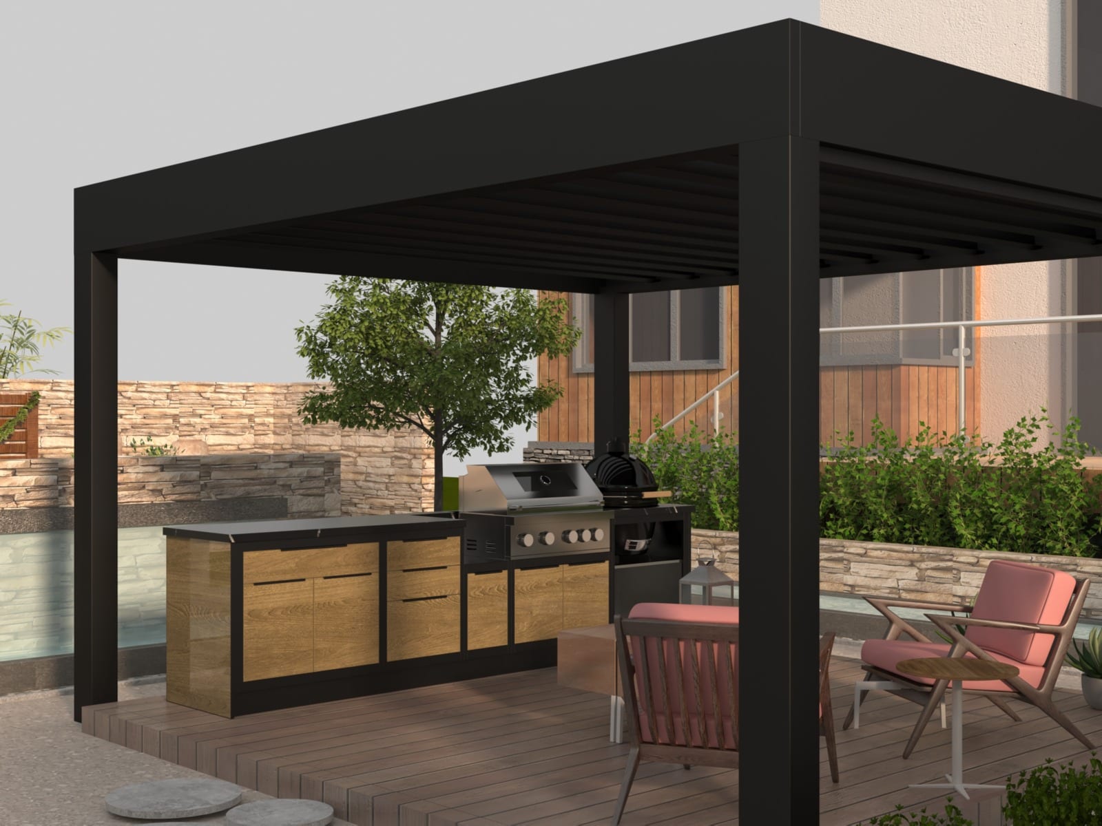 Outdoor kitchen module — design render 8